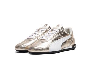 Sneaker PUMA "Replicatch Metallic Whisper Sneakers Damen", Damen, Gr. 40.5, gold weiß, Obermaterial: Textil, Synthetik; Futter: Textil; Innensohle: Textil; Laufsohle: Gummi, Schuhe Sneaker (75909544-4