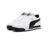 Sneaker PUMA "ROMA 24 STANDARD", Damen, Gr. 39, weiß (puma weiß, puma schwarz, puma team gold), Leder, unifarben, Schuhe Sneaker (19425542-39) puma weiß, puma schwarz, puma team gold