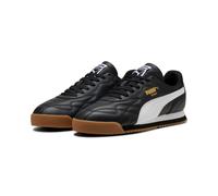 Sneaker PUMA "ROMA ANNIVERSARIO", Damen, Gr. 40, weiß (puma schwarz, puma weiß, puma team gold), Leder, mehrfarbig, Schuhe Sneaker (59113559-40) puma schwarz, puma weiß, puma team gold