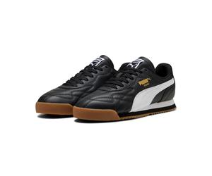 Sneaker PUMA "ROMA ANNIVERSARIO", Damen, Gr. 40, weiß (puma schwarz, puma weiß, puma team gold), Leder, mehrfarbig, Schuhe Sneaker (59113559-40) puma schwarz, puma weiß, puma team gold