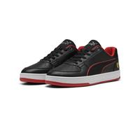 Sneaker PUMA "Scuderia Ferrari Caven 2.0 Sneakers Erwachsene", Damen, Gr. 39, schwarz (schwarz rosso corsa rot), Obermaterial: Kuhleder, Synthetik, Textil; Futter: Textil; Laufsohle: Gummi, Schuhe Sne