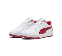 Sneaker PUMA "Scuderia Ferrari Caven 2.0 Sneakers Jugendliche", Kinder, Gr. 37,5, weiß (weiß rosso corsa rot), Obermaterial: Synthetik, Leder; Futter: Textil; Innensohle: Textil; Laufsohle: Gummi, Sch