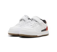Sneaker PUMA "Scuderia Ferrari Caven III Sneakers Kinder", Kinder, Gr. 24, weiß rosso corsa rot, Obermaterial: Textil, Synthetik. Futter: Textil. Innensohle: Textil, Keine Angabe. Laufsohle: Gummi, Sc