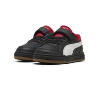 Sneaker PUMA "Scuderia Ferrari Caven III Sneakers Kinder", Kinder, Gr. 26, schwarz, weiß rosso corsa rot, Obermaterial: Textil, Synthetik. Futter: Textil. Innensohle: Textil, Keine Angabe. Laufsohle:
