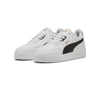Sneaker PUMA "SHUFFLE DOWNTOWN", Damen, Gr. 42, schwarz-weiß (puma weiß, puma schwarz, puma gold), Schuhe Sneaker, leicht profilierte Gummilaufsohle, Schnürverschluss (99838705-42) puma weiß, puma sch