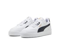 Sneaker PUMA "SHUFFLE DOWNTOWN", Damen, Gr. 47, puma weiß, new navy, puma gold, Synthetik, Schuhe Sneaker, leicht profilierte Gummilaufsohle, Schnürverschluss (37121654-47) puma weiß, new navy, puma g