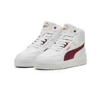 Sneaker PUMA "SHUFFLE DOWNTOWN MID JR", Jungen, Gr. 38,5, puma weiß, team regal rot, puma gold, Synthetik, Schuhe Sneaker (83388521-38,5) puma weiß, team regal rot, puma gold