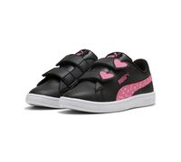 Sneaker PUMA "Smash 3.0 Hearty Sneakers Mädchen", Damen, Gr. 34.5, schwarz magic rose pink, Obermaterial: Textil, Synthetik; Futter: Textil; Innensohle: Textil; Laufsohle: Gummi, Schuhe Sneaker (49717