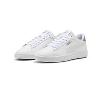 Sneaker PUMA "SMASH 3.0 L", Damen, Gr. 40, weiß (puma weiß, silber mist, plum jam), Leder, unifarben, Schuhe Sneaker, mit sportlicher Optik, mit leicht profilierter Gummilaufsohle (33982152-40) puma w