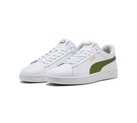 Sneaker PUMA "SMASH 3.0 L", Damen, Gr. 43, grün (puma weiß, olive grün), Leder, unifarben, Schuhe Sneaker, mit sportlicher Optik, mit leicht profilierter Gummilaufsohle (37236856-43) puma weiß, olive