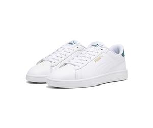 Sneaker PUMA "Smash 3.0 Sneakers Erwachsene", Damen, Gr. 40.5, grün (weiß malachite gold grün), Obermaterial: Synthetik, Textil, Kuhleder, Leder. Futter: Textil. Innensohle: Textil. Laufsohle: Gummi,