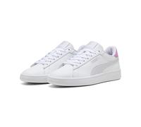 Sneaker PUMA "Smash 3.0 Sneakers Jugendliche", Kinder, Gr. 35,5, weiß lavender pop lila, Obermaterial: Textil, Kuhleder, Synthetik, Leder; Futter: Textil; Innensohle: Textil; Laufsohle: Gummi, Schuhe