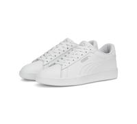 Sneaker PUMA "Smash 3.0 Sneakers Jugendliche", Kinder, Gr. 38,5, weiß (weiß cool light gray), Obermaterial: Textil, Kuhleder, Synthetik, Leder. Futter: Textil. Innensohle: Textil. Laufsohle: Gummi, Sc