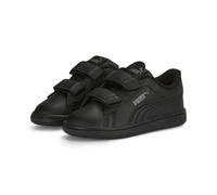 Sneaker PUMA "Smash 3.0 Sneakers Kinder", Kinder, Gr. 22, schwarz (schwarz shadow gray), Obermaterial: Kuhleder, Textil, Synthetik, Leder; Futter: Textil; Innensohle: Textil; Laufsohle: Gummi, Schuhe