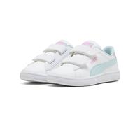 Sneaker PUMA "SMASH 30 FADED GLOW V PS", Mädchen, Gr. 31, puma weiß, aqua glow, Synthetik, Schuhe Sneaker (58391069-31) puma weiß, aqua glow