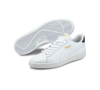 PUMA Unisex Puma Smash v2 L Low-Top, Puma White-Puma White-Peacoat-Puma Team Gold, 38 EU