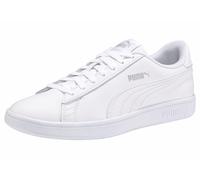 PUMA Unisex Puma Smash v2 L Low-Top, Puma White-Puma White, 41 EU