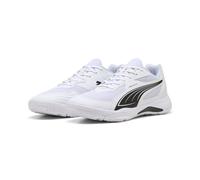Sneaker PUMA "Solarflash III Hallensportschuhe Erwachsene", Herren, Gr. 47, weiß schwarz, Obermaterial: Synthetik, Textil. Futter: Textil. Innensohle: Textil. Laufsohle: Gummi, Schuhe Sneaker (5931994