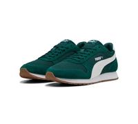 Sneaker PUMA "ST MILER", Herren, Gr. 44,5, grün (schwarz myrtle, puma weiß, gum), Textil, Schuhe Sneaker (82366530-44,5) schwarz myrtle, puma weiß, gum