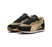 Sneaker PUMA "ST MILER ROSE TOPCAT", Damen, Gr. 37,5, puma schwarz, toasted almond, gum, Leder, mehrfarbig, Schuhe Sneaker, aus Leder, mit Schnürung, mit leicht profilierter Gummi-Laufsohle (56132954-