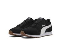 Sneaker PUMA "ST Miler Sneakers Erwachsene", Damen, Gr. 40, bunt (schwarz, weiß gum beige), Obermaterial: Synthetik, Kuhleder, Textil. Futter: Textil. Innensohle: Textil. Laufsohle: Gummi, Schuhe Snea