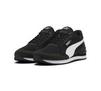 Sneaker PUMA "ST Runner v4 Mesh Sneakers Erwachsene", Herren, Gr. 38,5, schwarz, weiß silber metallic, Obermaterial: Synthetik, Textil; Futter: Textil; Innensohle: Textil; Laufsohle: Gummi, Schuhe Sne