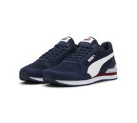 Sneaker PUMA "ST Runner v4 Mesh Sneakers Erwachsene", Herren, Gr. 39, club navy weiß team regal rot platinum gray blau, Obermaterial: Synthetik, Textil. Futter: Textil. Innensohle: Textil. Laufsohle:
