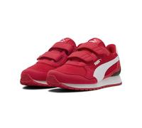 Sneaker PUMA "ST Runner v4 Mesh Sneakers Kinder", Mädchen, Gr. 28.5, for all time rot weiß schwarz, Obermaterial: Textil, Synthetik. Futter: Textil. Innensohle: Textil. Laufsohle: Gummi, Schuhe Sneake