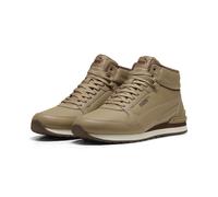 Sneaker PUMA "ST Runner v4 Mid Sneakers Erwachsene", Herren, Gr. 41, beige (soft taupe chestnut braun warm weiß), Obermaterial: Kuhleder, Synthetik, Textil. Futter: Textil. Innensohle: Textil. Laufsoh