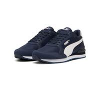 Sneaker PUMA "ST RUNNER V4 NL", Damen, Gr. 44,5, club navy, puma weiß, Textil, Schuhe Sneaker, für sportliche Aktivitäten, atmungsaktives Obermaterial aus Textil (45411634-44,5) club navy, puma weiß