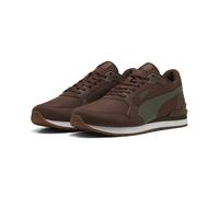 Sneaker PUMA "ST Runner v4 Nylon Sneakers Erwachsene", Herren, Gr. 37, chestnut braun moss veil weiß gum grün, Obermaterial: Synthetik, Textil. Futter: Textil. Innensohle: Textil. Laufsohle: Gummi, Sc