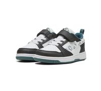 Sneaker PUMA "Super PUMA Rebound V6 Low Sneakers Kinder", Mädchen, Gr. 34, schwarz, weiß emerald ice archive grün, Obermaterial: Textil, Synthetik. Futter: Textil. Laufsohle: Gummi, Schuhe Sneaker (47