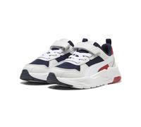 Sneaker PUMA "Trinity 2 LT Sneakers Kinder", Damen, Gr. 30, navy weiß feather gray rot fire blau, Obermaterial: Textil, Synthetik; Futter: Textil; Innensohle: Textil; Laufsohle: Gummi, Synthetik, Schu