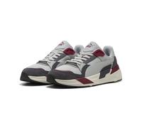 Sneaker PUMA "Trinity 2 Sneakers Erwachsene", Herren, Gr. 39, grau (cool light gray moody garnet glow rot), Obermaterial: Synthetik, Kuhleder, Textil. Futter: Textil. Innensohle: Textil. Laufsohle: Gu