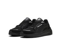 Sneaker PUMA "Trinity 2 Sneakers Erwachsene", Herren, Gr. 41, schwarz (schwarz silber metallic), Obermaterial: Synthetik, Kuhleder, Textil. Futter: Textil. Innensohle: Textil. Laufsohle: Gummi, Schuhe
