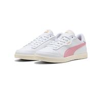 Sneaker PUMA "VIKKY STAR", Damen, Gr. 37, puma weiß, poised pink, puma gold, Leder, unifarben, Schuhe Sneaker, für sportlichen Look im Alltag, mit Leder-Obermaterial (65383552-37) puma weiß, poised pi