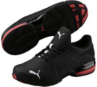 Sneaker PUMA "VIZ RUNNER", Herren, Gr. 46, puma schwarz, puma weiß, Synthetik, Schuhe Sneaker, für sportliche Aktivitäten, mit Gummilaufsohle, mit Schnürung (27237044-46) puma schwarz, puma weiß