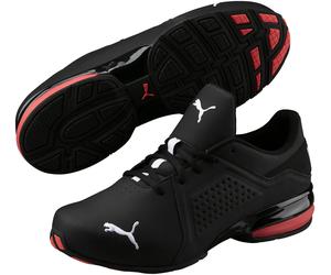 Sneaker PUMA "VIZ RUNNER", Herren, Gr. 46, puma schwarz, puma weiß, Synthetik, Schuhe Sneaker, für sportliche Aktivitäten, mit Gummilaufsohle, mit Schnürung (27237044-46) puma schwarz, puma weiß