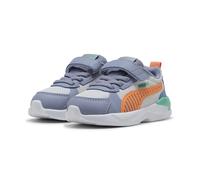 Sneaker PUMA "X-Ray 3 Sneakers Kinder", Kinder, Gr. 26, feather gray melon glow sky vibrant grün orange, Obermaterial: Textil, Synthetik; Futter: Textil; Innensohle: Textil; Laufsohle: Synthetik, Gumm