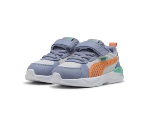 Sneaker PUMA "X-Ray 3 Sneakers Kinder", Kinder, Gr. 26, feather gray melon glow sky vibrant grün orange, Obermaterial: Textil, Synthetik; Futter: Textil; Innensohle: Textil; Laufsohle: Synthetik, Gumm