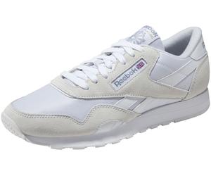 Sneaker REEBOK CLASSIC "CL NYLON", Herren, Gr. 40, weiß (weiß, beige), Leder, Textil, Schuhe Sneaker (83007918-40) weiß, beige