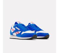 Reebok Unisex Classic Leather Sneaker, Chalk/Optimum Blue/Vector RED, 36.5 EU