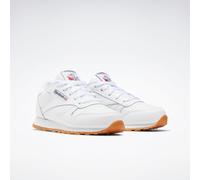 Sneaker REEBOK CLASSIC "CLASSIC LEATHER", Mädchen, Gr. 33, weiß (weiß, gum), Leder, Synthetik, Textil, Schuhe Sneaker (54977215-33) weiß, gum