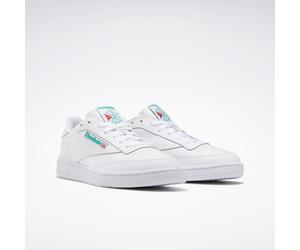 Sneaker REEBOK CLASSIC "CLUB C 85", Herren, Gr. 43, grün (weiß, grün), Leder, Synthetik, Schuhe Damenschuh Skaterschuh Herrenschuh Sneaker low Sneaker Retrosneaker, Topseller (631695-43) weiß, grün