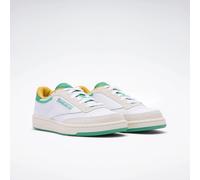 Sneaker REEBOK CLASSIC "CLUB C 85", Herren, Gr. 44,5, weiß, upgradegrün, chalk, Leder, Synthetik, Schuhe Sneaker (90934918-44,5) weiß, upgradegrün, chalk