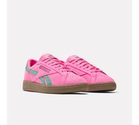 Sneaker REEBOK CLASSIC "CLUB C GROUNDS UK", Damen, Gr. 38,5, atomicpink, upgradegrün, gum, Leder, Synthetik, Schuhe Sneaker (45097356-38,5) atomicpink, upgradegrün, gum