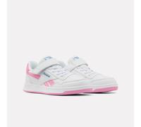 Sneaker REEBOK CLASSIC "COURT ADVANCE ELASTIC LACE & TOP STRAP", Mädchen, Gr. 31, weiß, playfulpink, warpedblau, Synthetik, Textil, Schuhe Sneaker (60364335-31) weiß, playfulpink, warpedblau