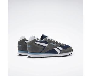 Sneaker REEBOK CLASSIC "REEBOK GLIDE", Damen, Gr. 36,5, vector navy, grau 5, weiß, Leder, Synthetik, Textil, Schuhe Sneaker (38316848-36,5) vector navy, grau 5, weiß