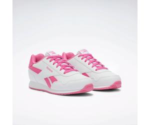 Sneaker REEBOK CLASSIC "REEBOK ROYAL CL JOG 3.0", Mädchen, Gr. 34, weiß (ftwrweiß, ftwrweiß, truepink), Synthetik, Schuhe Sneaker (55361627-34) ftwrweiß, ftwrweiß, truepink