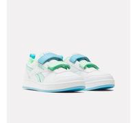 Sneaker REEBOK CLASSIC "ROYAL PRIME 2.0 TWO STRAP HOOP & LOOP", Kinder, Gr. 31, weiß, grünglow, digitalblau, Synthetik, Schuhe Sneaker (36199649-31) weiß, grünglow, digitalblau